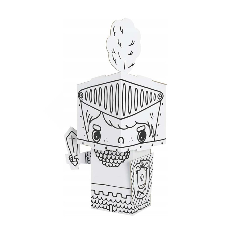Kolorowanka CubeHead Monumi 3D mini - Rycerz