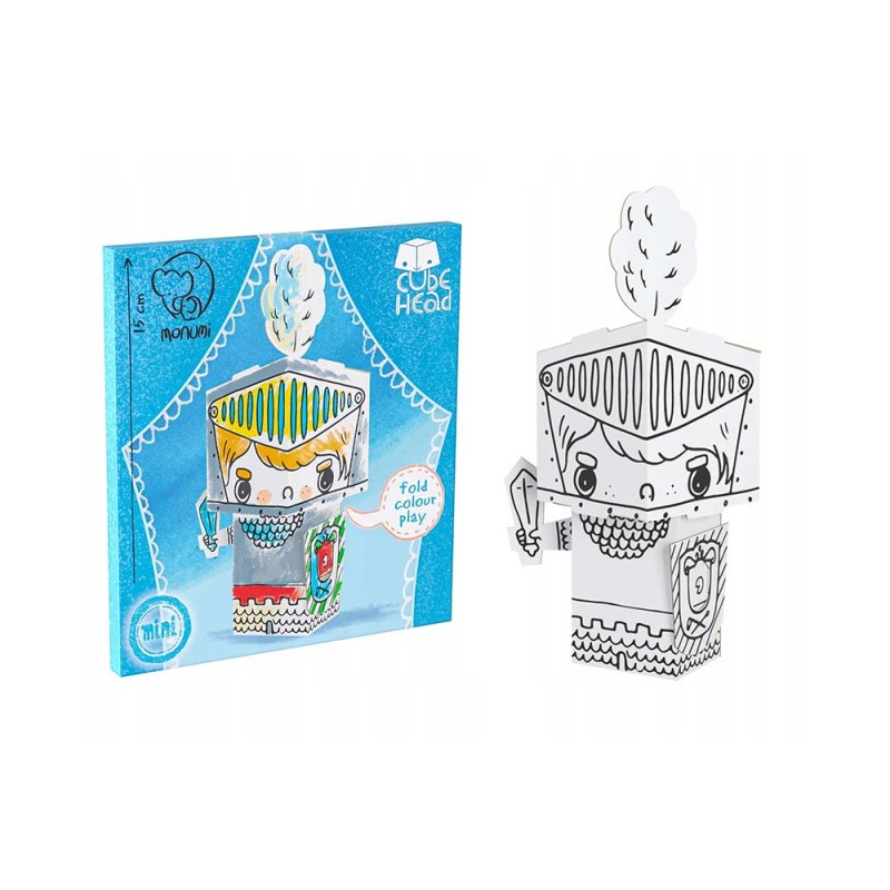 Kolorowanka CubeHead Monumi 3D mini - Rycerz