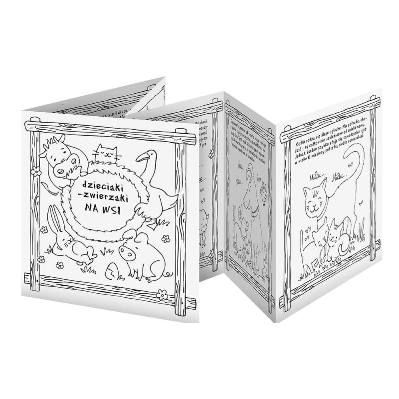 Książeczka kolorowanka Monumi "Dzieciaki - zwierzaki na wsi"