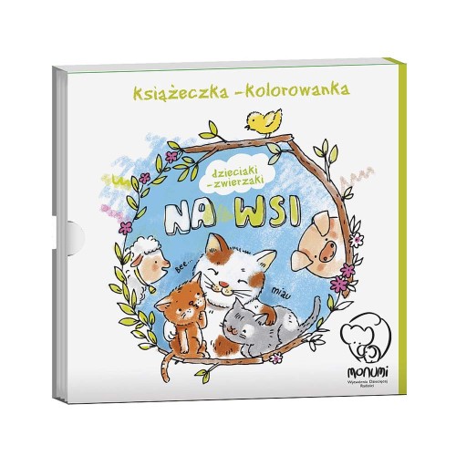 Książeczka kolorowanka Monumi "Dzieciaki - zwierzaki na wsi"