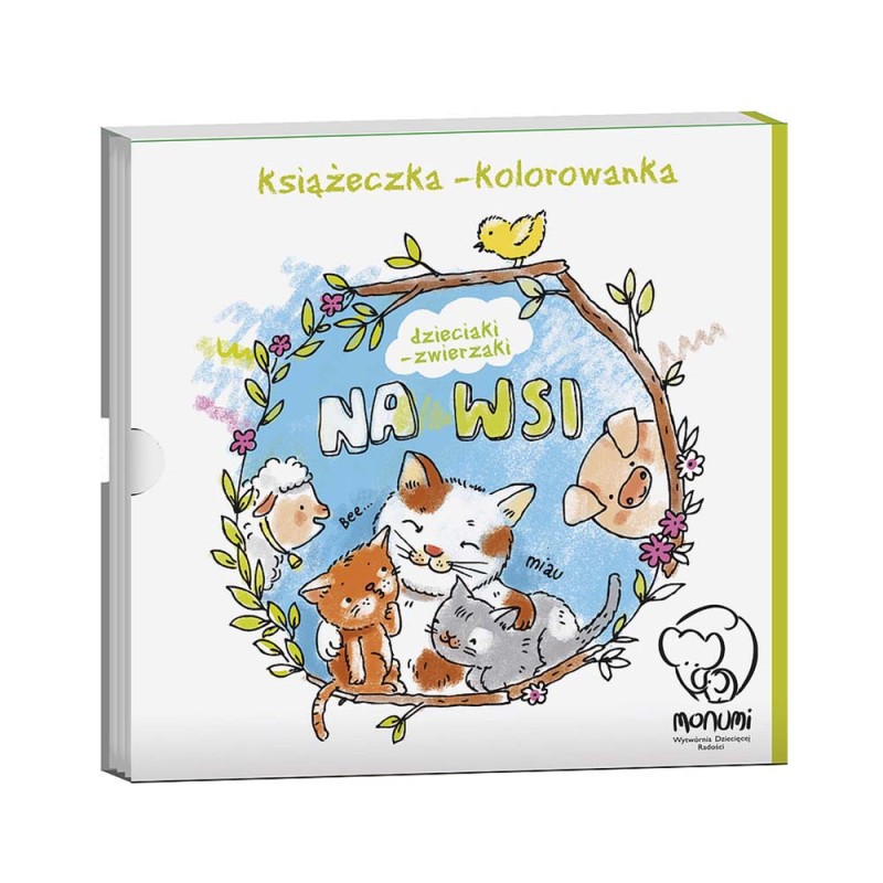 Książeczka kolorowanka Monumi "Dzieciaki - zwierzaki na wsi"