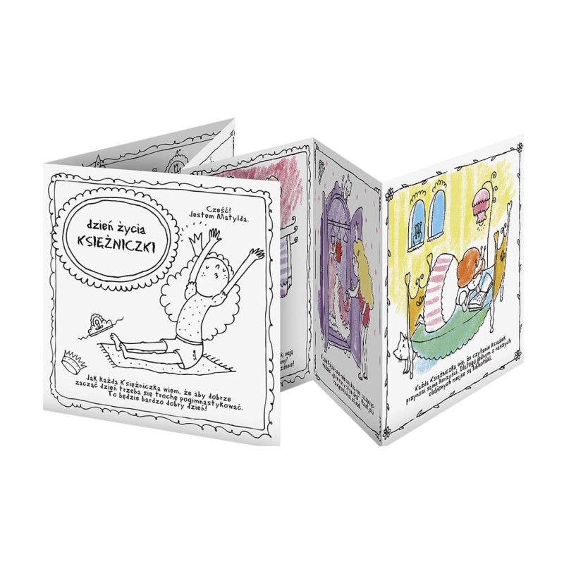 Książeczka kolorowanka Monumi "Dzień z życia księżniczki"