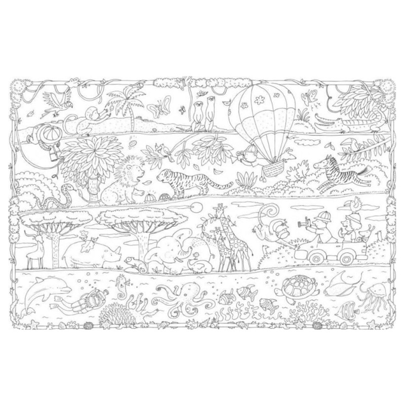 Kolorowanka Podłogowa XXL Monumi „Safari"