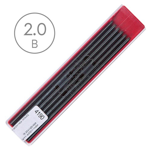 Wkłady grafitowe do ołówków Koh-i-Noor - 2 mm, B