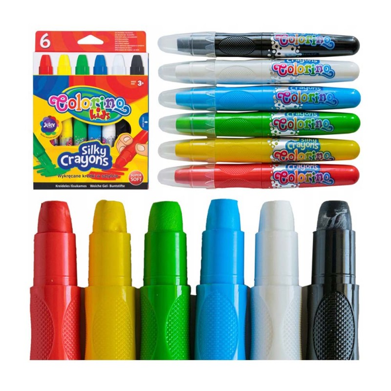 Kredki wykręcane sztyfty żelowe Colorino 6 szt