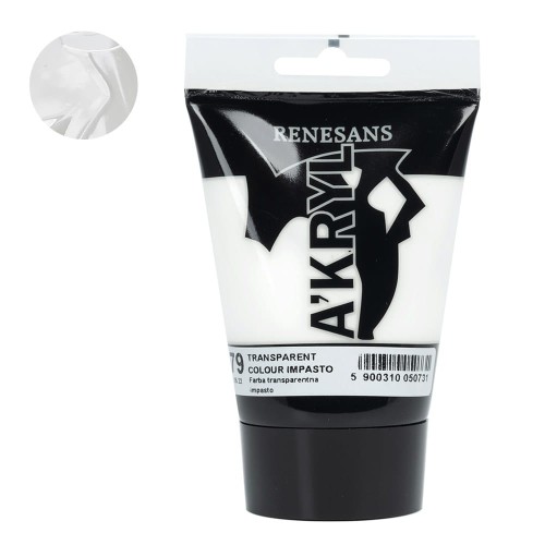 Farba akrylowa Renesans A'kryl 100 ml - 79 Transparentna impasto