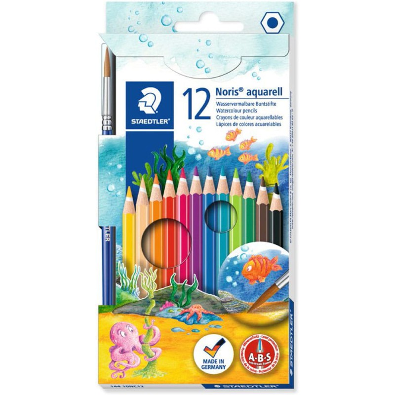 Kredki akwarelowe Staedtler Noris Club - 12 szt. + pędzel