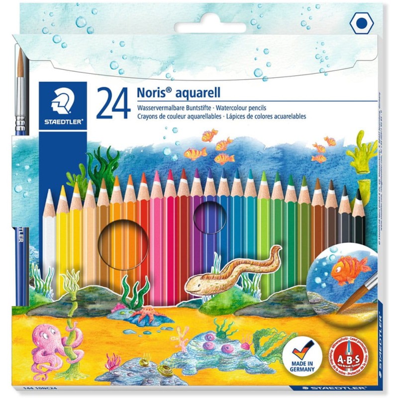 Kredki akwarelowe Staedtler Noris Aquarell - 24 szt. + pędzel