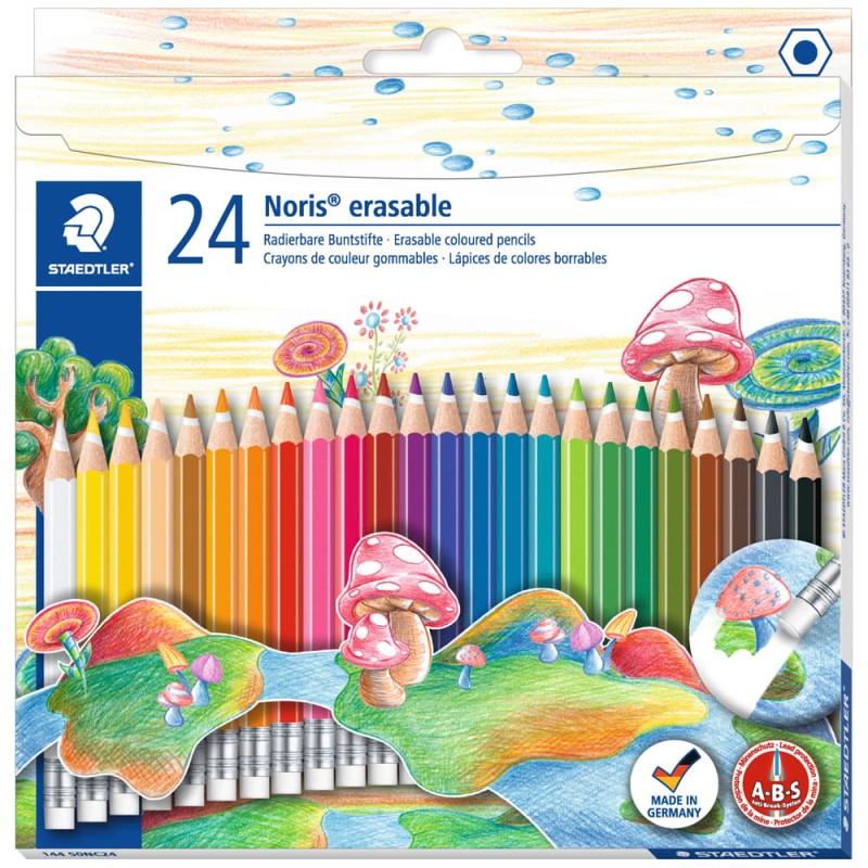 Zestaw kredek usuwalnych z gumką Staedtler - 24 szt.