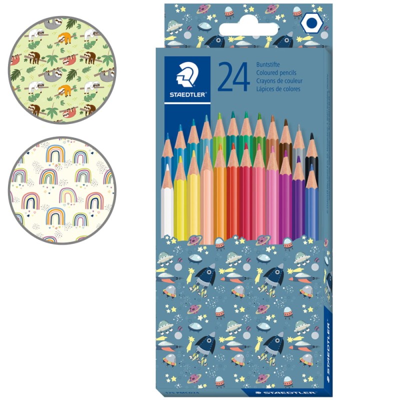 Zestaw kredek Staedtler Pattern - 24 szt, mix