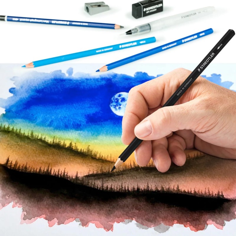 Zestaw kredek akwarelowych Staedtler Design Journey Watercolour Set - 18 elementów