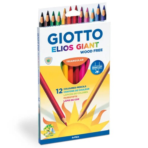 Zestaw kredek Giotto Elios Giant Wood free 12 kolorów