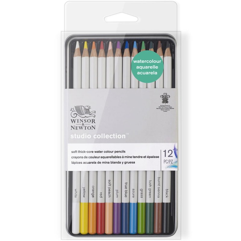 Zestaw kredek akwarelowych W&amp;N Studio Collection Watercolour Pencils - 12 szt.