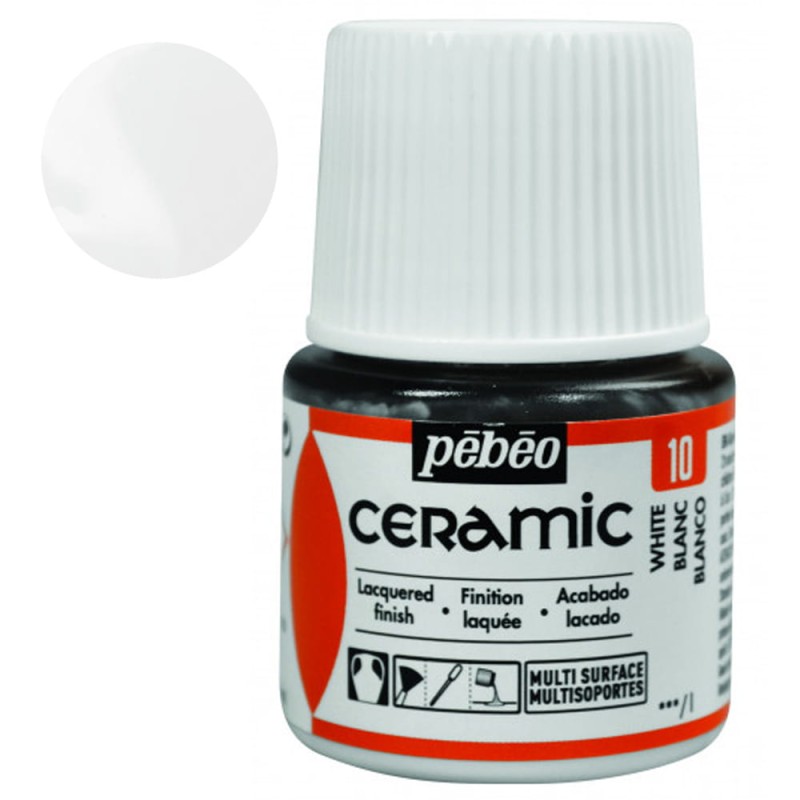 Farba Ceramic Pebeo 45 ml - 10 White