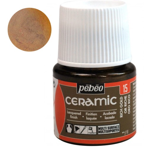 Farba Ceramic Pebeo 45 ml - 15 Rich Gold