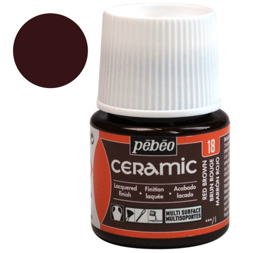 Farba Ceramic Pebeo 45 ml - 18 Red Brown
