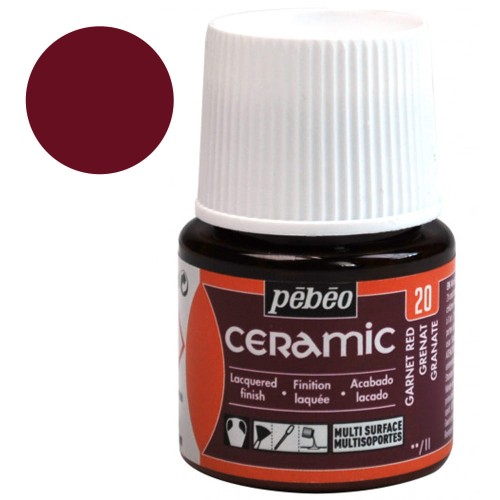 Farba Ceramic Pebeo 45 ml - 20 Garnet Red