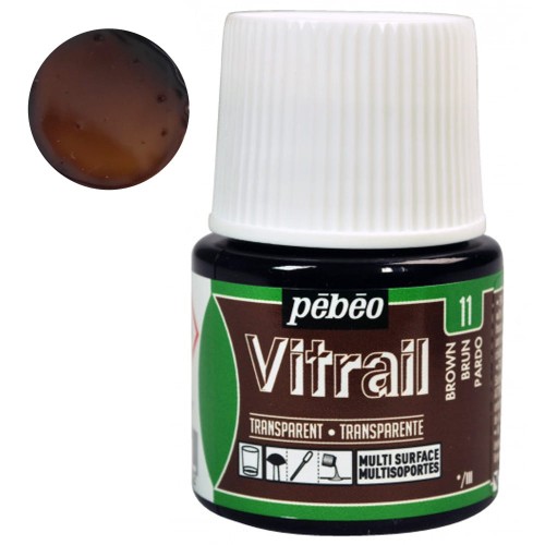Farba do szkła Vitrail Pebeo 45 ml - 11 Brown