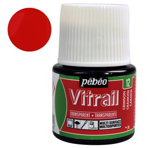 Farba do szkła Vitrail Pebeo 45 ml - 12 Crimson