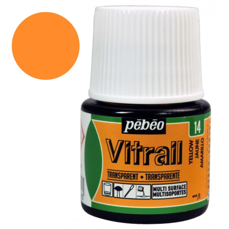 Farba do szkła Vitrail Pebeo 45 ml - 14 Yellow