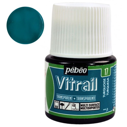 Farba do szkła Vitrail Pebeo 45 ml - 17 Turquoise