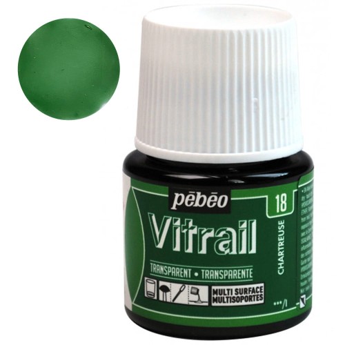 Farba do szkła Vitrail Pebeo 45 ml - 18 Chartreuse
