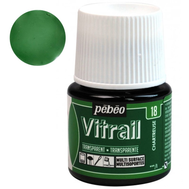 Farba do szkła Vitrail Pebeo 45 ml - 18 Chartreuse