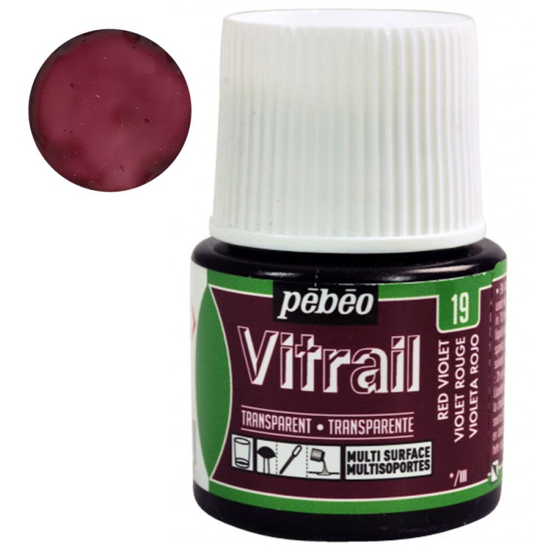 Farba do szkła Vitrail Pebeo 45 ml - 19 Red Violet