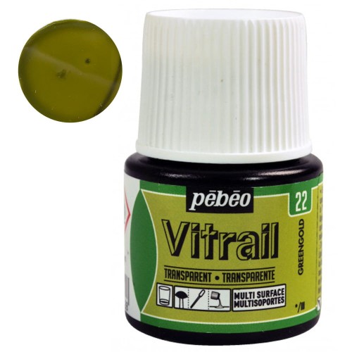 Farba do szkła Vitrail Pebeo 45 ml - 22 Green Gold