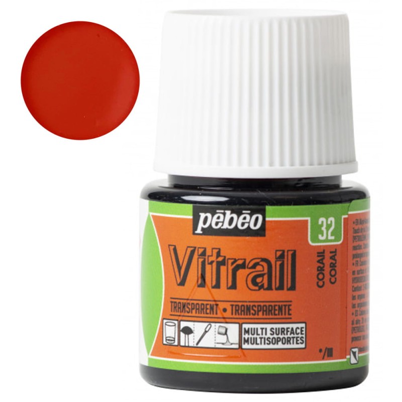 Farba do szkła Vitrail Pebeo 45 ml - 32 Salmon
