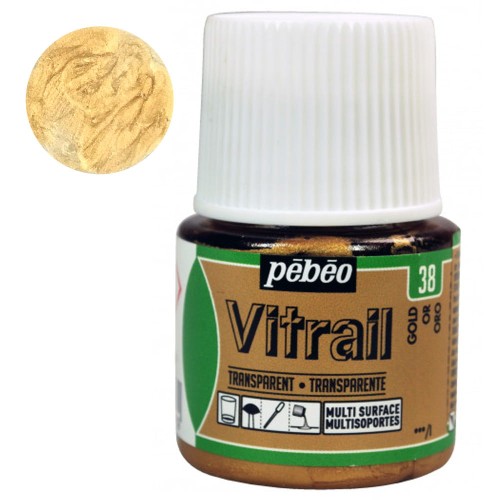 Farba do szkła Vitrail Pebeo 45 ml - 38 Gold