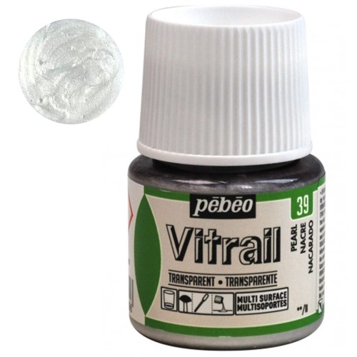 Farba do szkła Vitrail Pebeo 45 ml - 39 Pearl