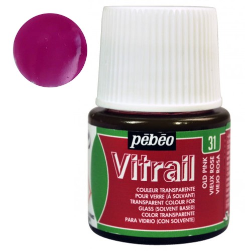 Farba do szkła Vitrail Pebeo 45 ml - 31 Old Pink