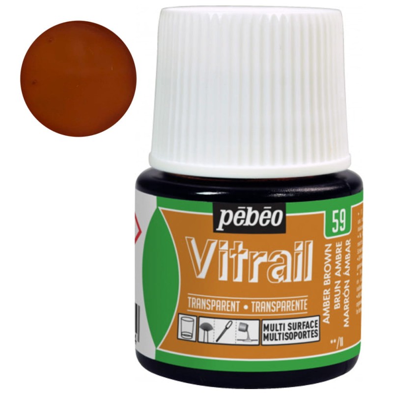 Farba do szkła Vitrail Pebeo 45 ml - 59 Amber Brown