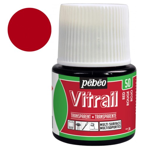 Farba do szkła Vitrail Pebeo 45 ml - 50 Red