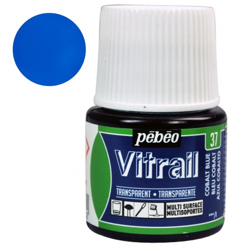 Farba do szkła Vitrail Pebeo 45 ml - 37 Cobalt Blue