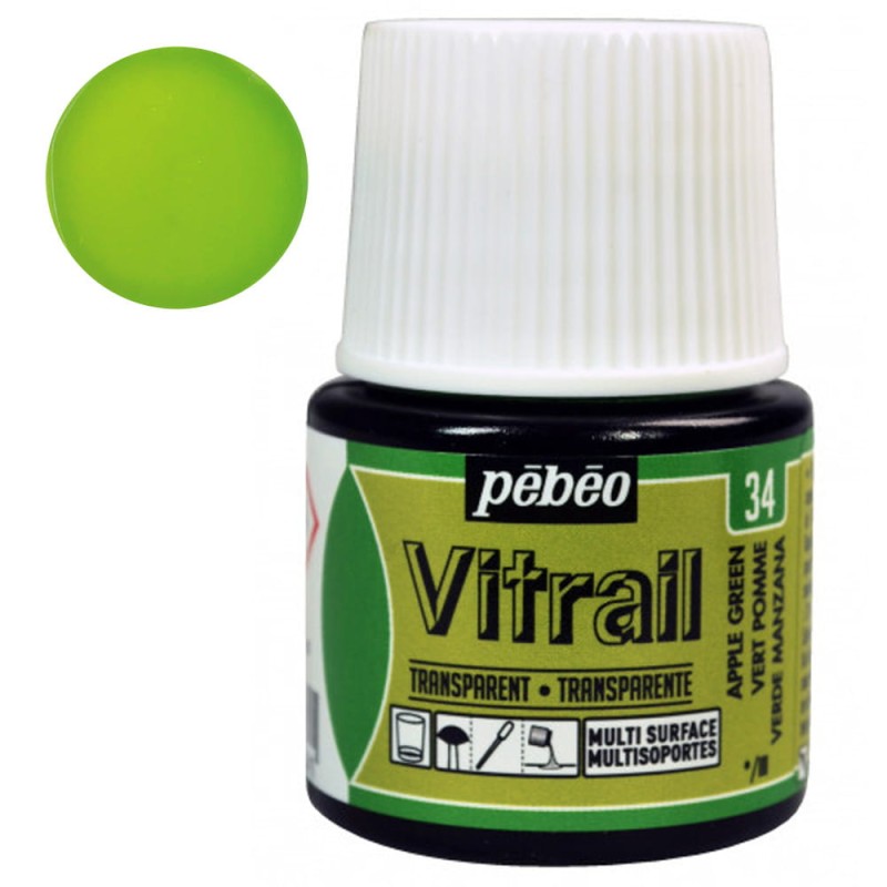 Farba do szkła Vitrail Pebeo 45 ml - 34 Apple Green