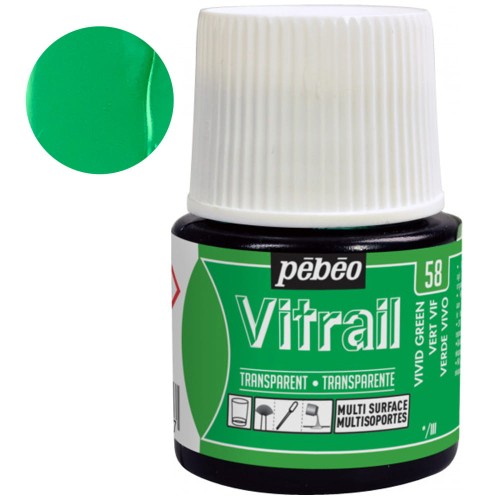 Farba do szkła Vitrail Pebeo 45 ml - 58 Vivid Green