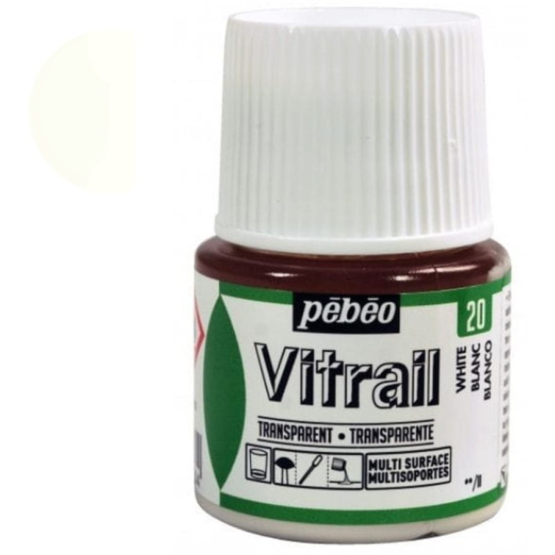 Farba do szkła Vitrail Pebeo 45 ml - 20 White