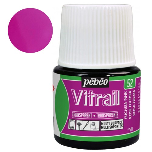 Farba do szkła Vitrail Pebeo 45 ml - 52 Fuchsia Pink