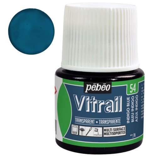 Farba do szkła Vitrail Pebeo 45 ml - 54 Indygo Blue 