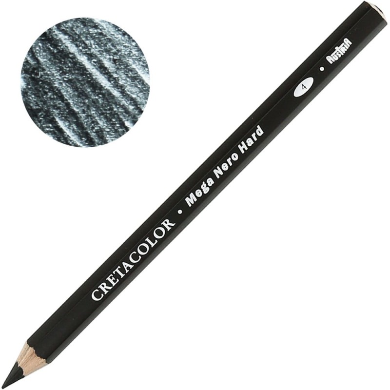 Kredka czarna Mega Nero Hard (4) Cretacolor 461 48