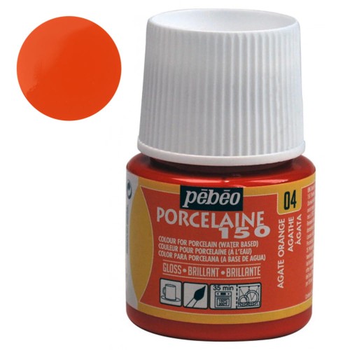 Farba do porcelany Pebeo Porcelaine 150°C 45 ml - 04 Agate Orange