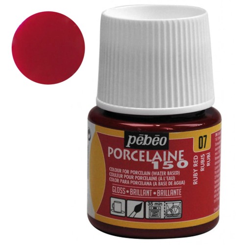 Farba do porcelany Pebeo Porcelaine 150°C 45 ml - 07 Ruby Red