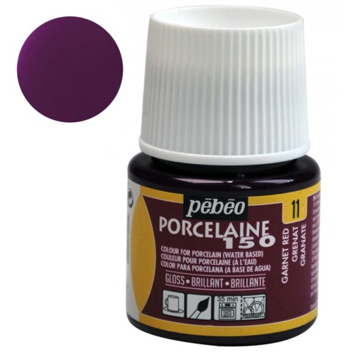 Farba do porcelany Pebeo Porcelaine 150°C 45 ml - 11 Garnet Red