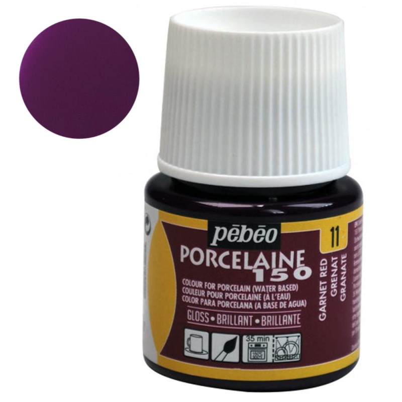 Farba do porcelany Pebeo Porcelaine 150°C 45 ml - 11 Garnet Red