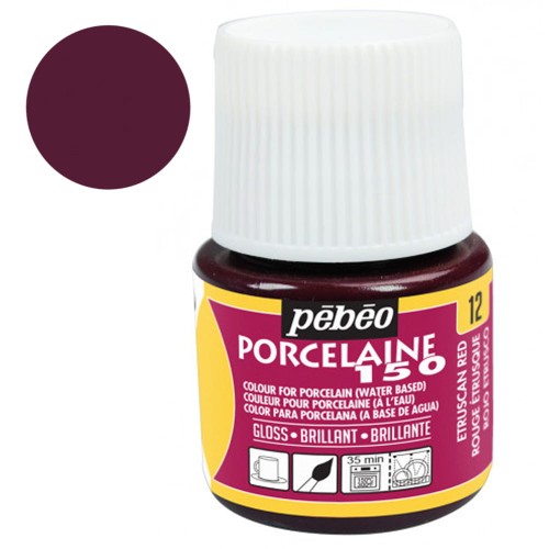 Farba do porcelany Pebeo Porcelaine 150°C 45 ml - 12 Etruscan Red