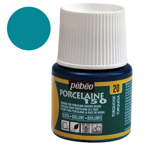 Farba do porcelany Pebeo Porcelaine 150°C 45 ml - 20 Turquoise