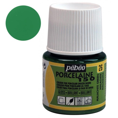 Farba do porcelany Pebeo Porcelaine 150°C 45 ml - 26 Malachite Green
