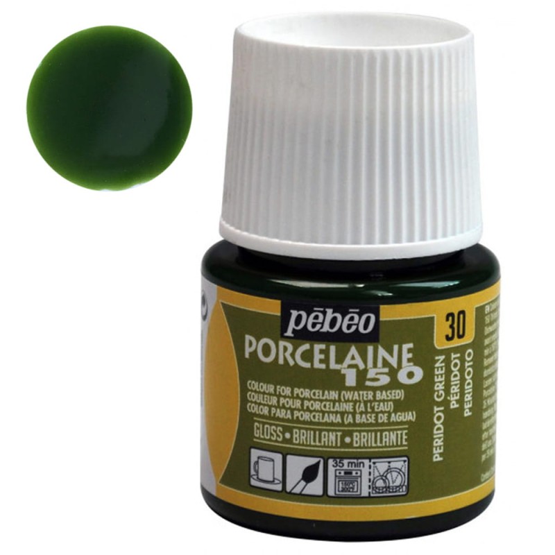 Farba do porcelany Pebeo Porcelaine 150°C 45 ml - 30 Peridot Green